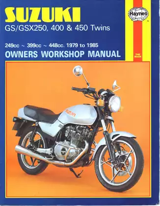 1979-1985 Suzuki GS250, GSX250, GSX400, GS450 owners workshop manual Preview image 1