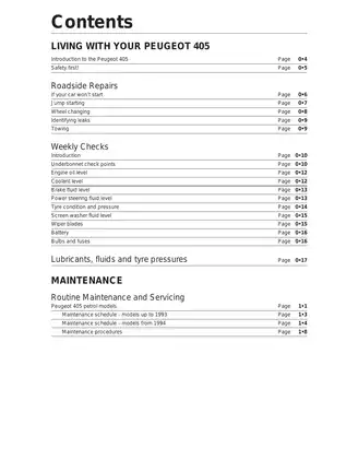 1988-1997 Peugeot 405 service and repair manual Preview image 2