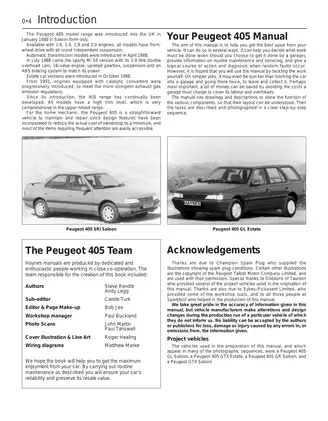 1988-1997 Peugeot 405 service and repair manual Preview image 4