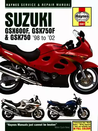 1998-2002 Suzuki GSX600F, GSX750F, GSX750 service, shop manual Preview image 1