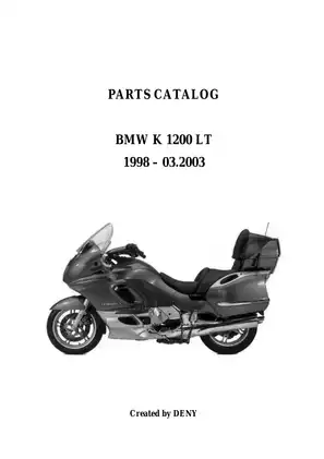 1998-2003 BMW K 1200 LT parts catalog Preview image 1