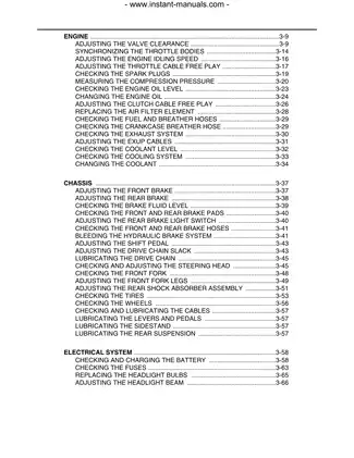 Yamaha Motorcycle Service Manual: Complete Guide & Repair Instructions Preview image 3