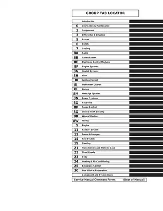 Dodge Dakota C205F Front Axle Service Manual