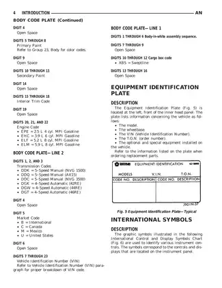 2001 Dodge Dakota shop manual Preview image 5