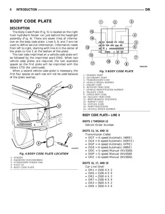 2003 Dodge Dakota shop manual Preview image 5