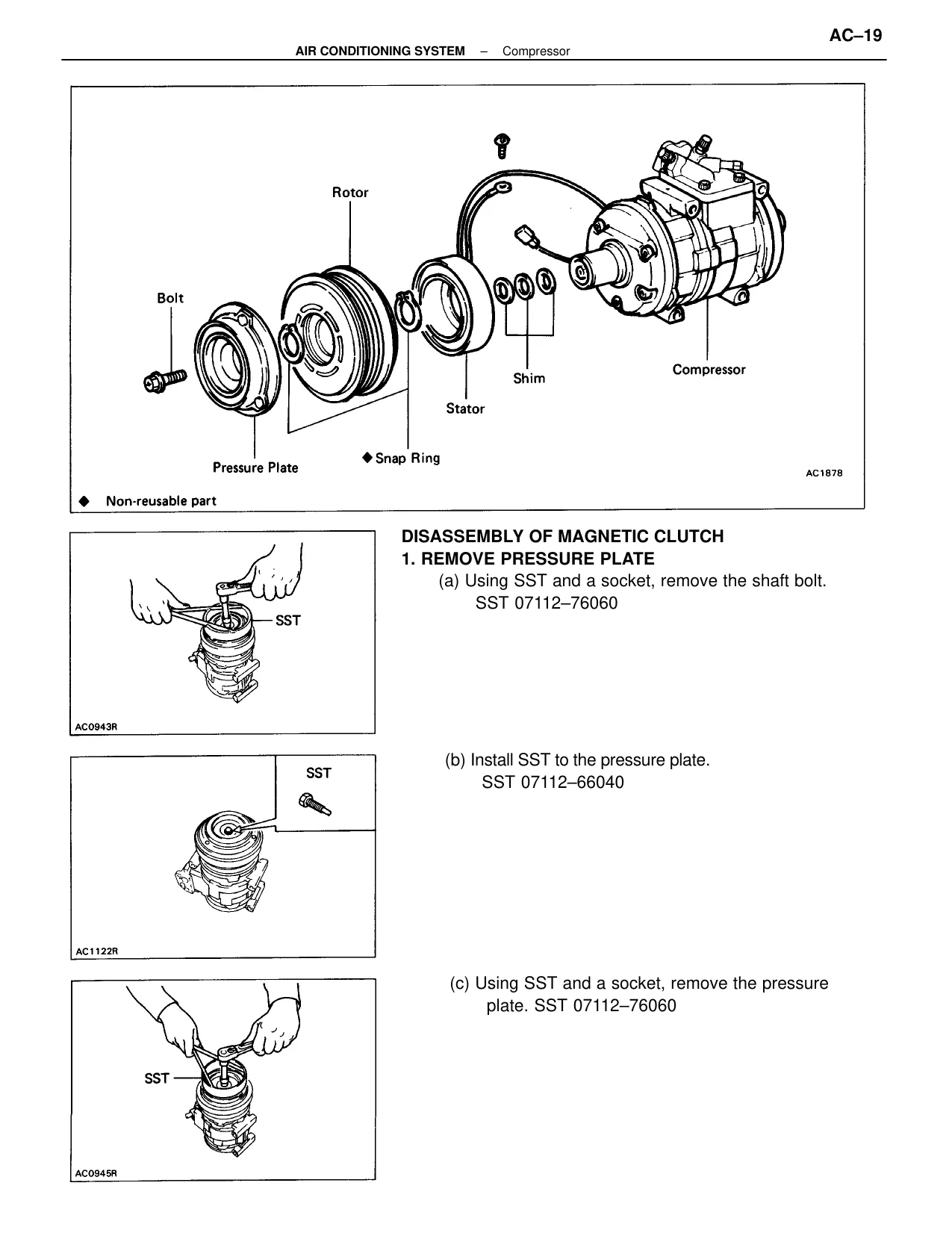 1993 Toyota Pickup 22RE 3VZ E pickup truck Air Conditioning System manual Preview image 3