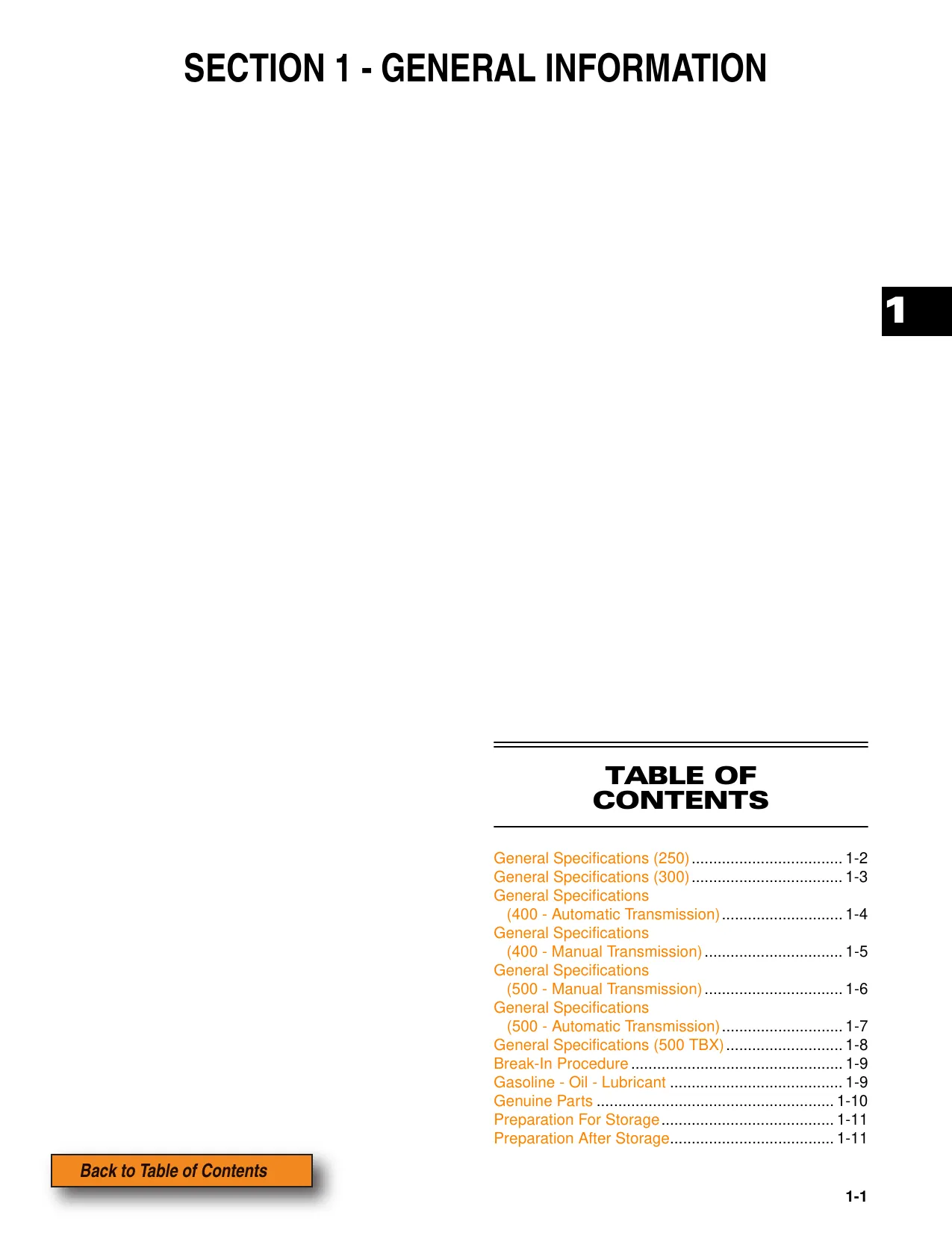 2003 Arctic Cat 250, 300, 400, 500 repair manual