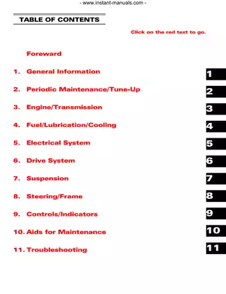 2006 Arctic Cat DVX250 ATV service manual Preview image 1