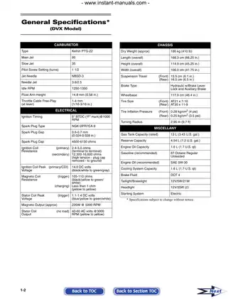 2006 Arctic Cat DVX250 ATV service manual Preview image 3