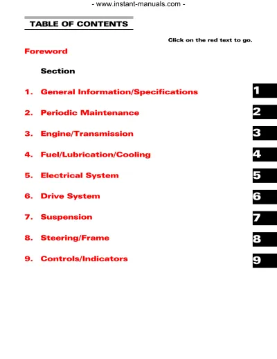 Preview: 2008 Arctic Cat 366 ATV Factory Service Manual