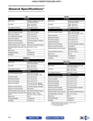 Arctic Cat ATV Service Manual (400, 500, 650 H1, 700 EFI Models) Preview image 3