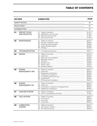 2001 Bombardier Sea-Doo GS, GTS, GTI, GTX, RX, XP shop manual Preview image 3