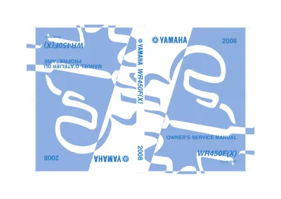 Preview: 2008 Yamaha WR450F(X) / WR450FX / WR450F Owner's Service Manual (P/N 5TJ-28199-71)