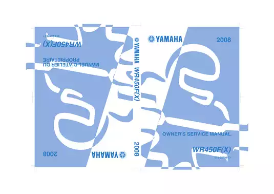 Yamaha WR450F (2007) Owner's Service Manual - Comprehensive Guide