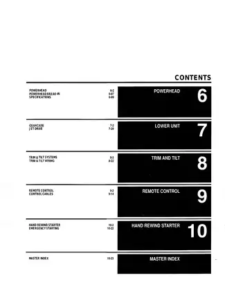 1990-2001 Evinrude Johnson 1.25 hp - 70 hp outboard engine (all models) service manual Preview image 2