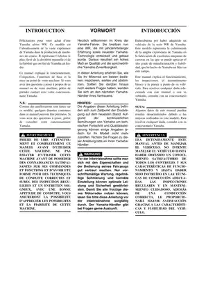 Yamaha WR450F Owner's Service Manual (2004 Edition) Preview image 5