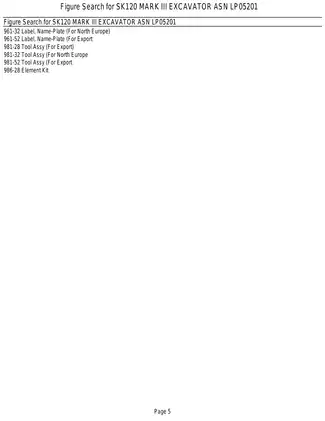 Komatsu SK120 Mark III Excavator Service Manual | Comprehensive Repair Guide Preview image 5