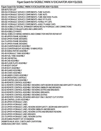 Kobelco SK200LC Mark IV hydraulic excavator parts catalog Preview image 1