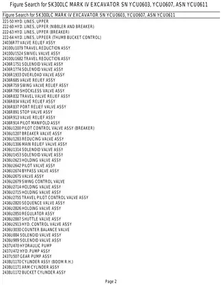 Kobelco SK 300 LC MARK IV hydraulic excavator parts catalog Preview image 2