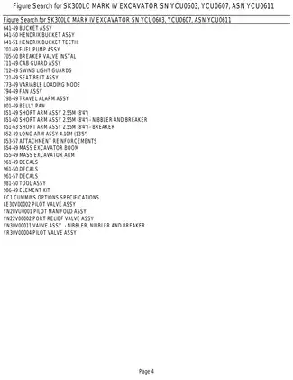 Kobelco SK300LC Mark IV Excavator Full Service Manual (SN: YCU0603, YCU0607) Preview image 4
