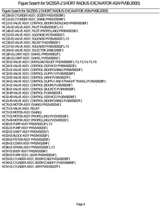 Kobelco SK25 SR-2 short radius compact hydraulic mini excavator parts list Preview image 4