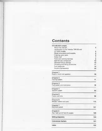Yamaha TZR125 & DT125R Service and Repair Manual (1987-2002) Preview image 4