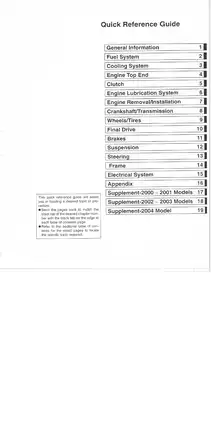 1996-2004 Kawasaki Vulcan 800 Classic, VN800 service manual Preview image 2