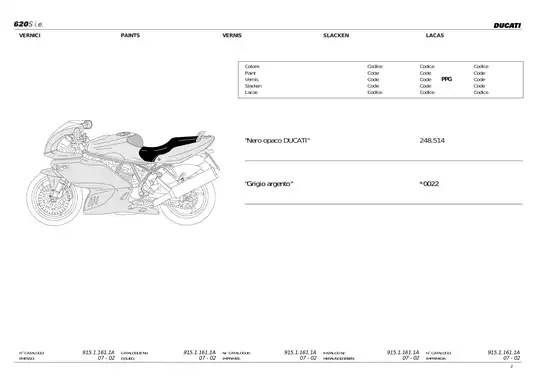 2002-2006 Ducati 620 manual Preview image 2