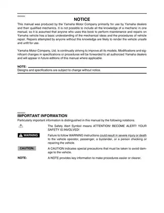Yamaha YXR660FAS Service Manual (2003 Edition) - Comprehensive Repair Guide for Your ATV Preview image 3