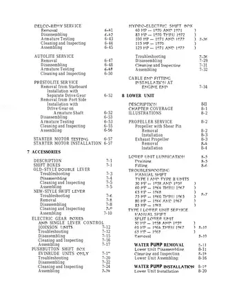 1958-1972 Johnson Evinrude 50hp,  55hp,  60hp,  65hp,  75hp,  80hp,  85hp,  90hp,  100hp,  115hp, 125hp outboard service manual Preview image 5