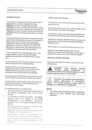 Triumph TT600 Speed Four Service Manual (2004) - Repair and Maintenance Guide Preview image 3