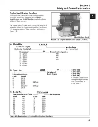 Kohler Command CH18, CH20, CH22, CH23, CH25, CH26, CH730, CH740, CH745, CH750 horizontal crankshaft service manual Preview image 5