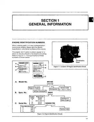 Kohler Magnum MV16, MV18, MV20 twin cylinder engine service manual Preview image 3