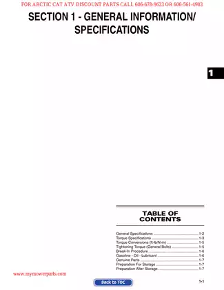 2008 Arctic Cat ATV Service Manual - Complete Maintenance & Troubleshooting Guide Preview image 3