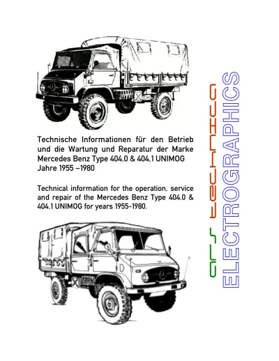 Preview: 1955–1980 Mercedes Benz Unimog Type 404 Service and Repair Manual