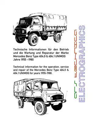 1955-1972 Mercedes Benz Type 404, 404.0, 404.1 Unimog 4X4 repair, owner manual