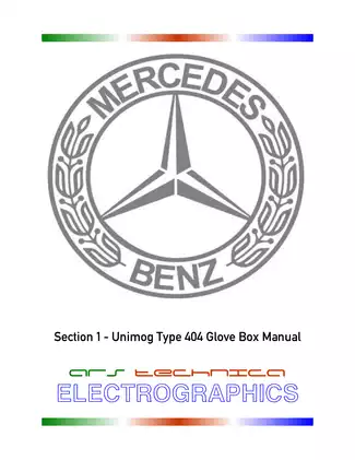 Mercedes Benz Unimog Type 404 Service and Repair Manual (1955-1980) Preview image 3