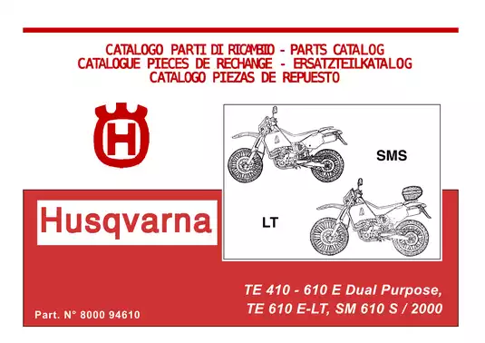 1998-2000 Husqvarna TE410, TE610, TM410, TM610, SM410, SM610 service manual Preview image 1