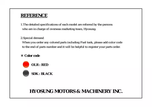 2007 Hyosung Rapier 450, TE450, TE-450 repair manual Preview image 2