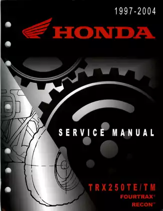 Honda TRX250 TE/TM Recon Service Manual - Comprehensive Repair Guide