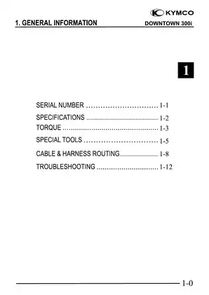 Kymco Downtown 300 i scooter repair manual Preview image 3