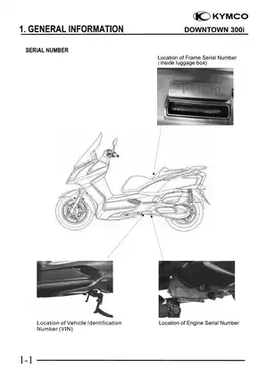 Kymco Downtown 300 i scooter repair manual Preview image 4