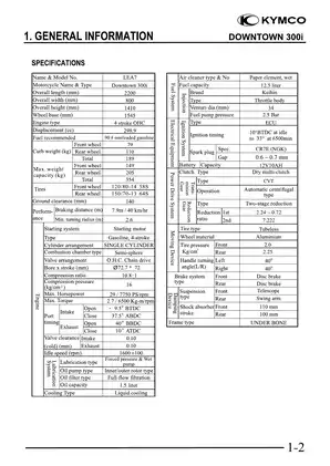 Kymco Downtown 300 i scooter repair manual Preview image 5