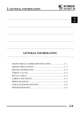 Kymco ZX-50 / Scout 50 Scooter Service Manual – preview page 4