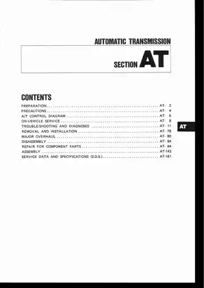 1987-1998 Nissan Patrol Y60 automatic transmission manual