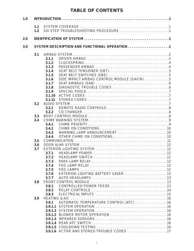 Preview: 2001–2005 Town & Country Caravan SE, Sport, SXT, C/V Service & Repair Manual (OEM)