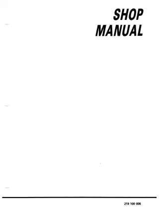 1992 Bombardier Sea-Doo SP, XP, GTS, GTX shop manual Preview image 3