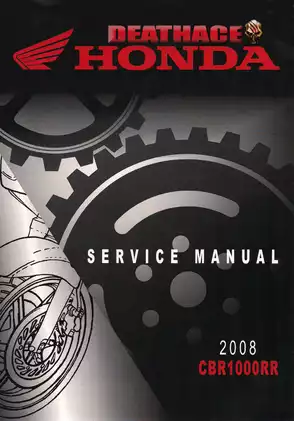 2008 Honda CBR1000RR Fireblade service manual Preview image 1