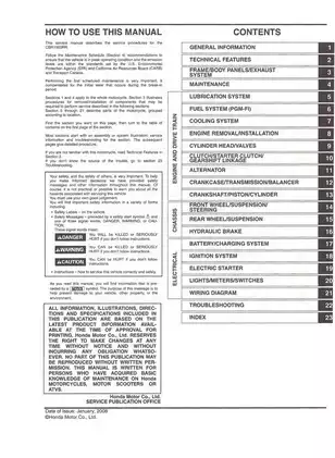 2008 Honda CBR1000RR Fireblade service manual Preview image 3