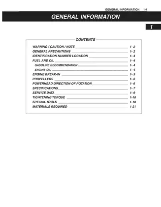 2001-2009 Suzuki DF90, DF100, DF115, DF140 outboard motor service manual Preview image 5